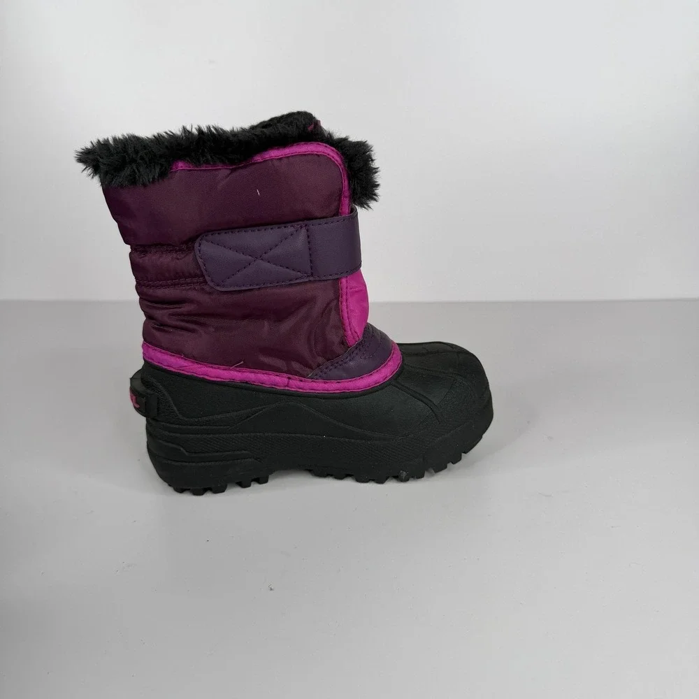 Sorel‎ Snow Commander Boots Girls Size 11 Purple Insulated Faux Fur Winter